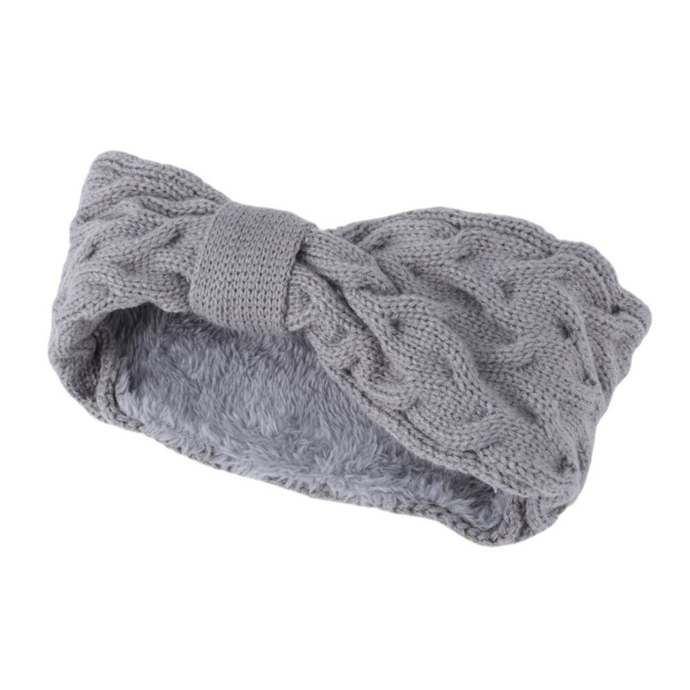 Comfortable Bow Headband Light Gray